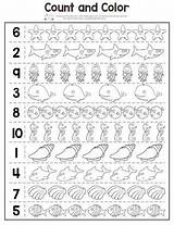 Count Counting Coloring Itsybitsyfun Bitsy Itsy Preschoolers Sea Desalas sketch template