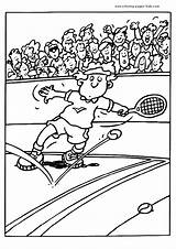Tennis Pages Coloring Sports Kids Kleurplaat Color Printable Colouring Sheet Sport Sheets Kleurplaten Small Found Edupics Afbeelding Grote Large sketch template