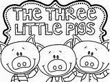 Pigs Three Little Coloring Pig Pages Face Printable Houses Drawing National Yellowstone Park Color Bears Chicago Wild Big Preschool Cute sketch template