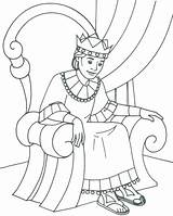 Solomon King Coloring Pages Printable Color Getcolorings Bible sketch template