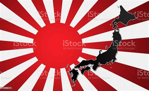 map of japan with imperial flag 照片檔及更多 日本帝國海軍 照片 istock