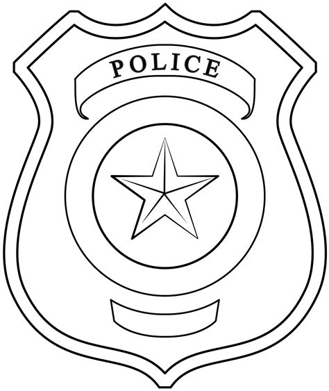 printable police officer badge