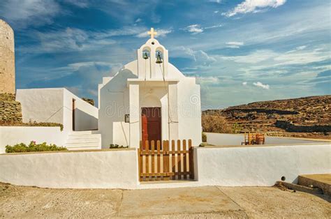 village church  ano meria  folegandros stock image image
