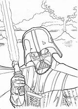 Vader Darth Coloring Pages Color Kids Print sketch template