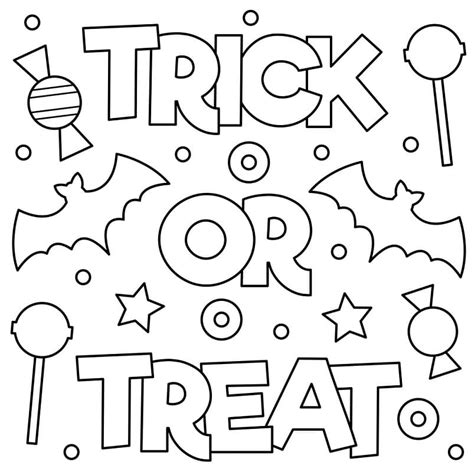 printable trick  treat coloring page  print  color