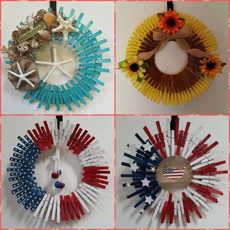 Pin By Carol Nygaard On Craft Ideas Clothes Pin Wreath
