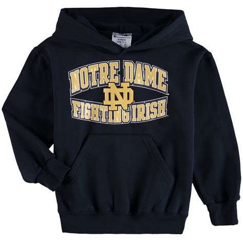notre dame fighting irish champion youth powerblend pullover hoodie navy