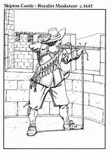 Coloring Royalist Musketeer Pages Printable Large sketch template