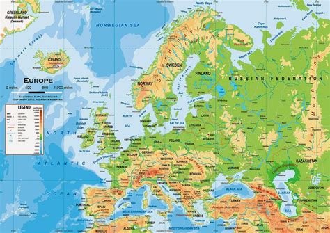 Geografska Karta Zapadne Evrope Superjoden