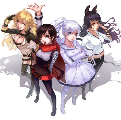 anime picture rwby rooster teeth ruby rose weiss schnee blake belladonna yang xiao long