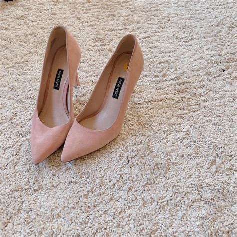 cute pink suede stiletto high heels  west womens depop