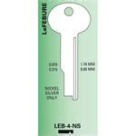 leb lefebure safe deposit key blank lb