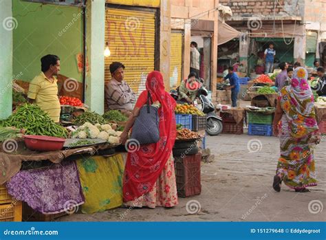 market scene  jodhpur editorial stock photo image  adventure