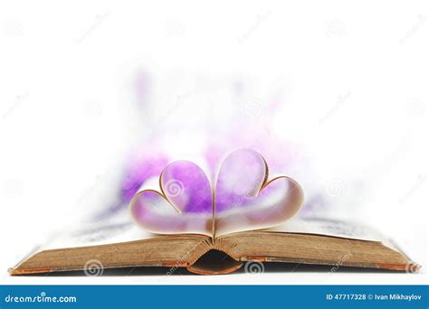 heart shaped book pages stock photo image  concepts