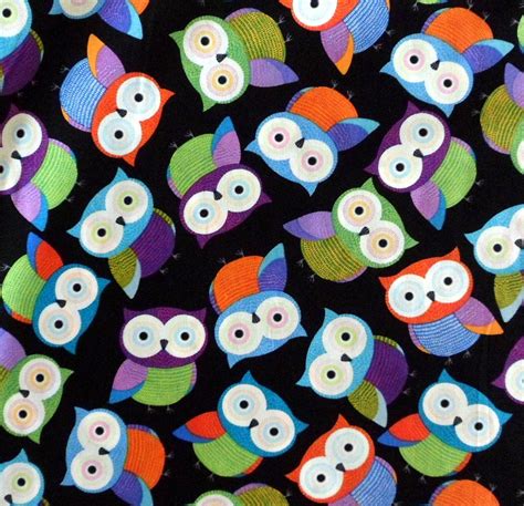 owl fabric cotton material owls timeless treasures sewing