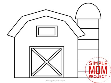 printable barn template simple mom project