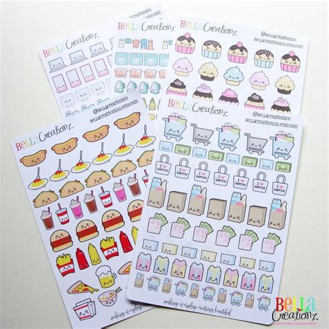 cute kawaii sticker set planner stickers