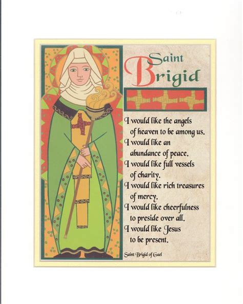 pin  holy brigid  ireland abbess  kildare mary   gael
