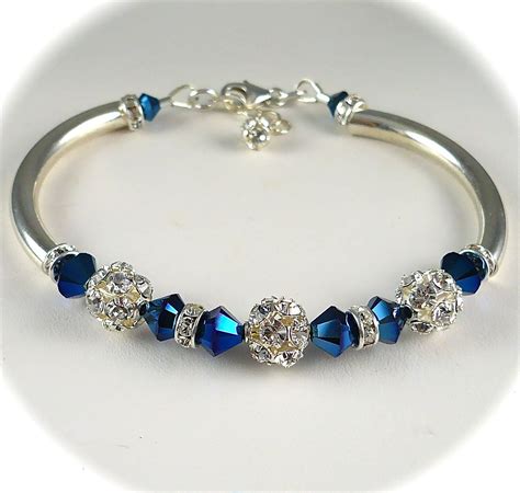 fireball peacock blue bracelet swarovski crystal rhinestone bracelet