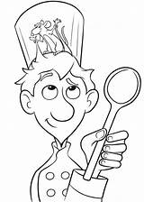Ratatouille Coloring Pages Linguini Chef Rat Printables Story Alfredo Remy sketch template