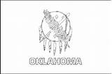 Oklahoma Flag State Coloring Drawing Drawings Pages Flags Getdrawings Line Search sketch template
