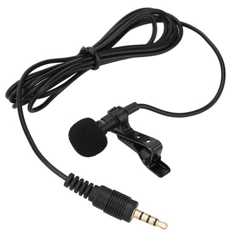 buy clip  lavalier microphone mm jack mini wired condenser microphone mic