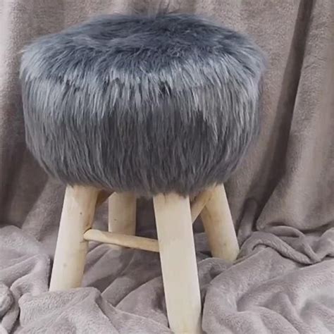 living room furnitureliving room furniture faux fur poufs ottoman  wooden legs stool video