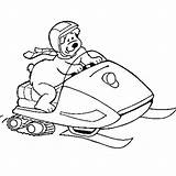 Ski Colorier Snowmobile Motoneige Hugolescargot sketch template