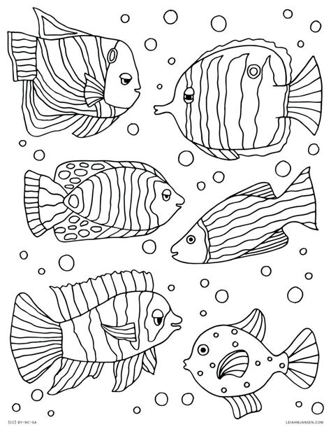 exotic fish coloring pages  getcoloringscom  printable