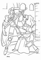 Dame Notre Hunchback Coloring Pages Kids Print Color Disney Fun sketch template