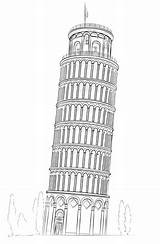 Pisa Tower Coloring Leaning Von Pages Drawing Turm Draw Printable Italy Zeichnen Tour Colouring Schiefer Drawings Sketch Cartoon Tutorial Pencil sketch template