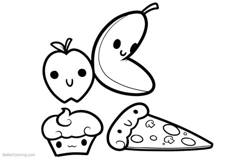 cute food coloring pages  printable coloring pages
