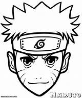 Naruto Coloring Pages Drawing Face Print Book Getdrawings sketch template