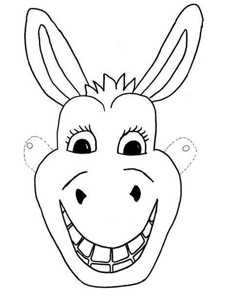 template  kids mask donkey craft children sunday school ideas