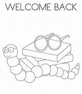 Coloring Welcome Back Pages School Color Printable Worm Book Getcolorings Kids Unique Popular sketch template