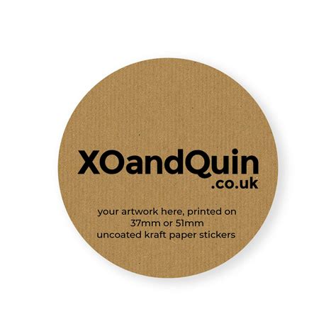 custom printed logo labels kraft brown xoandquin