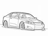 Lexus Line Sketch Car Is350 Coloring Pages Cliparts Clipart Sports 2009 Library Deviantart Boys Sedan Print sketch template