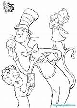 Seuss Colouring Sombrero Getcolorings Macht Kater Theater Ausmalbilder Suess sketch template