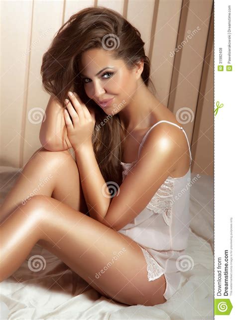 Sensual Photo Of Attractive Brunette Woman Royalty Free