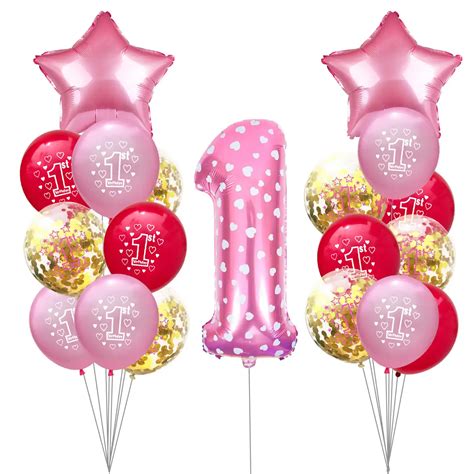 zljq st birthday party decoration kids balloons number  year   birthday boy girl