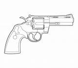 Drawing Lineart Colt Revolver 357 Magnum Drawings Pistol Tattoo Gun Outline Guns Armas Rifle Phyton Sniper Sketch Frame Coloring Molde sketch template