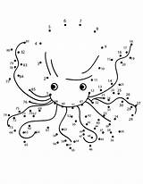 Verbinden Pontos Punkte Relier Unir Animais Ligar Hellokids Pieuvre Zahlen Marinhos Polvo Krake Octopus Kaiden Bestcoloringpagesforkids Conectando Jogo Branco Octopussy sketch template