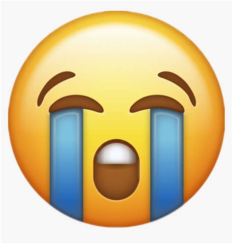 loudly crying iphone emoji jpg emojis png transparent