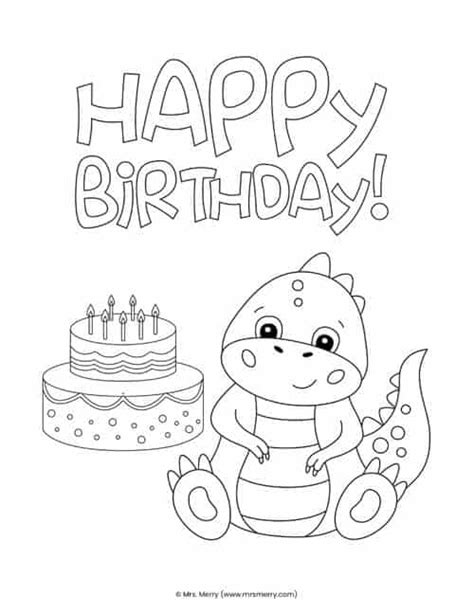 happy birthday coloring pages  kids  merry