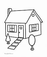 House Coloring Pages Cartoon Clipart Library Drawing Kids sketch template