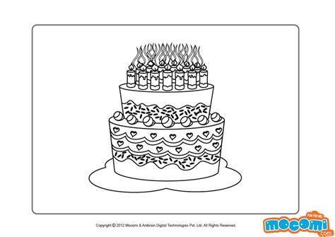 merry christmas cake colouring pages  kids mocomi