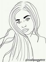 Jenner Kylie Drawing Coloring Pages Template Sketch sketch template