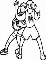 Girl Basketball Coloring Pages Cool Drawings Getcolorings Clipartmag Printable sketch template