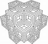 Hexagon Geometrie Fractal Colouring Isometric Geometrische Designlooter Everfreecoloring Zeichnen Educative sketch template