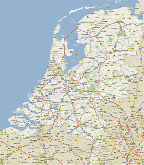 holanda estradas mapa mapa rodoviario da holanda europa ocidental europa netherlands